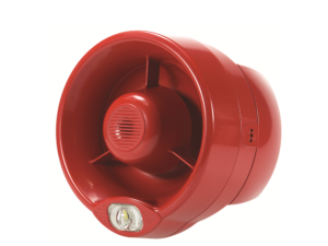 Loud fire alarm siren for indoor and outdoor use, designed to provide audible warnings during fire emergencies, compatible with various fire alarm systems.